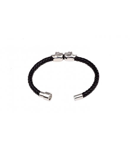 MJ025 - Skull braided magnetic buckle bracelet